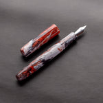Load image into Gallery viewer, Fountain Pen - Bock #6 - 13 mm - In-house red white and black
