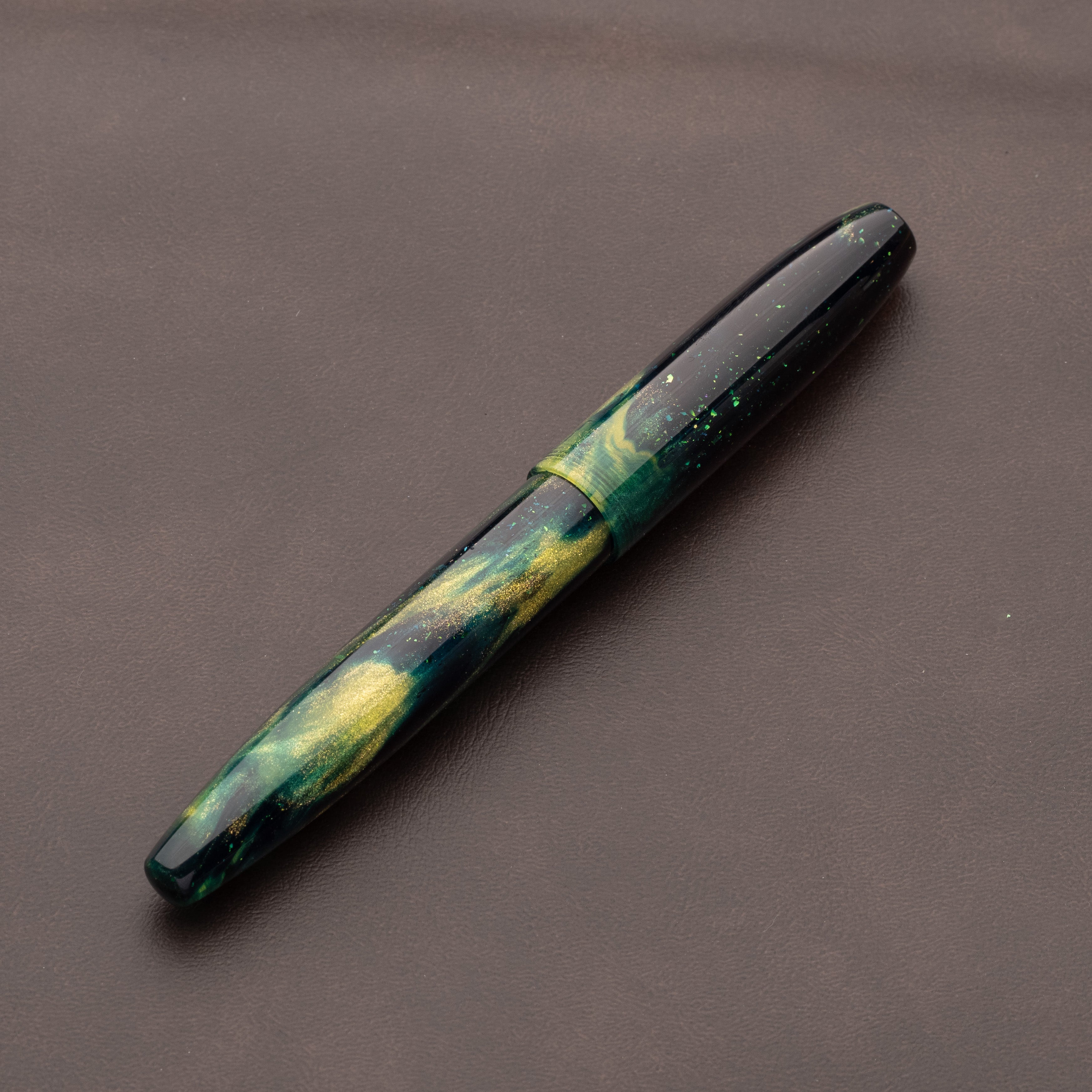 Fountain Pen - Bock #6 - 15 mm - In-House 'Grotto Green'