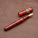 Load image into Gallery viewer, Fountain Pen - JoWo #6 - 13 mm - Turners Warehouse material with leaf roll stopper
