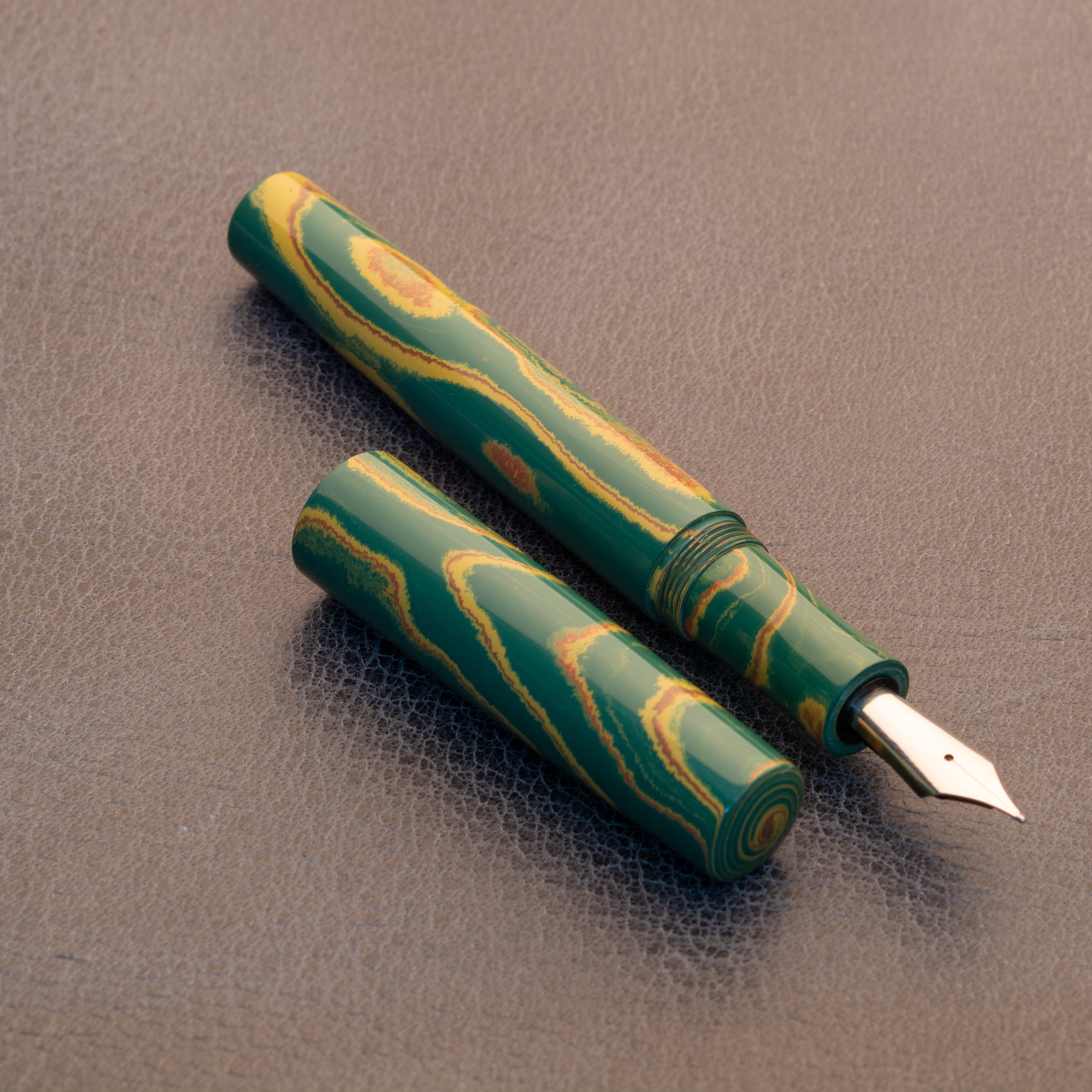 Fountain Pen - Bock #6 - 14 mm - SEM Jungle Ebonite