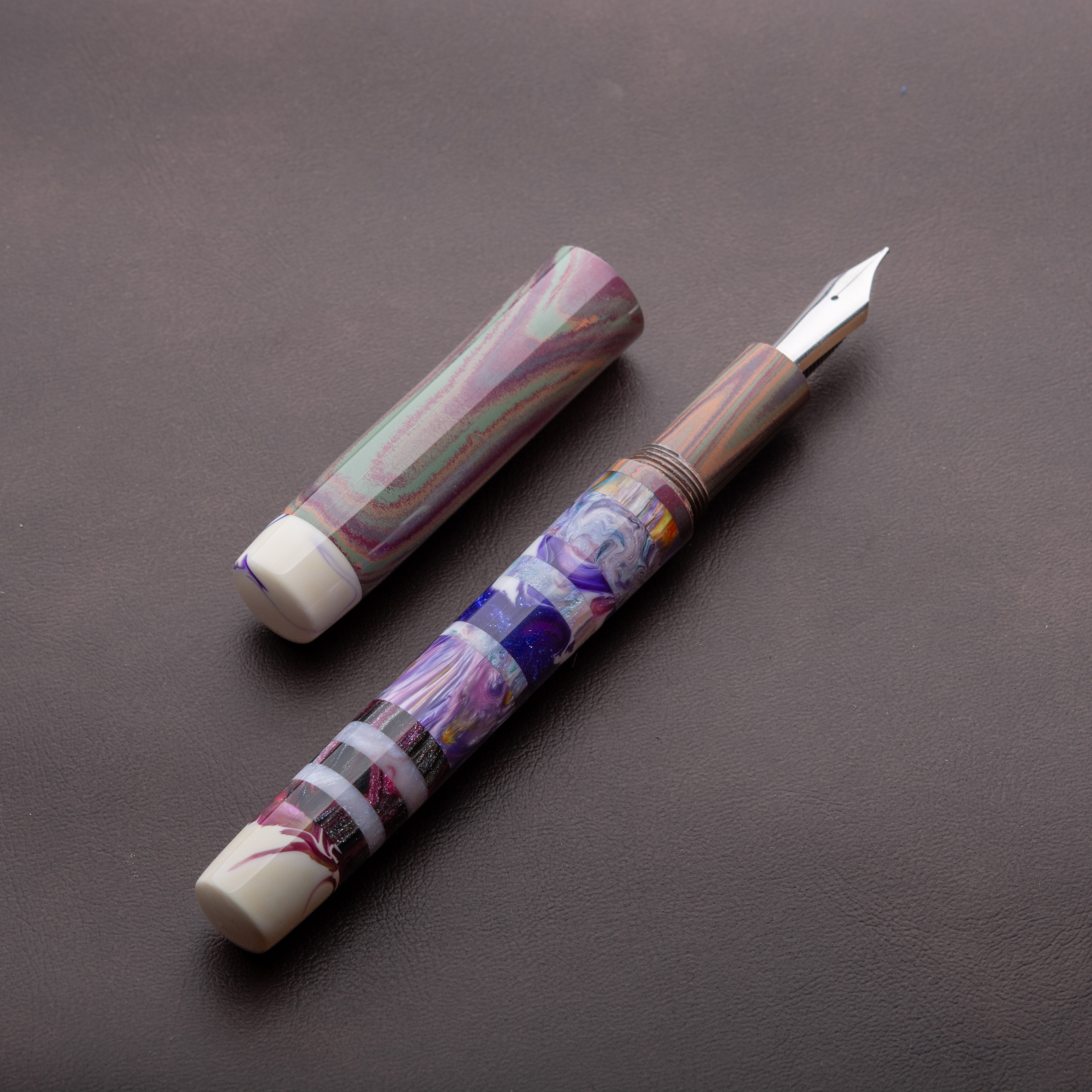 Fountain Pen - Bock #6 - 12 mm - Segmented from various makers & SEM Ebonite