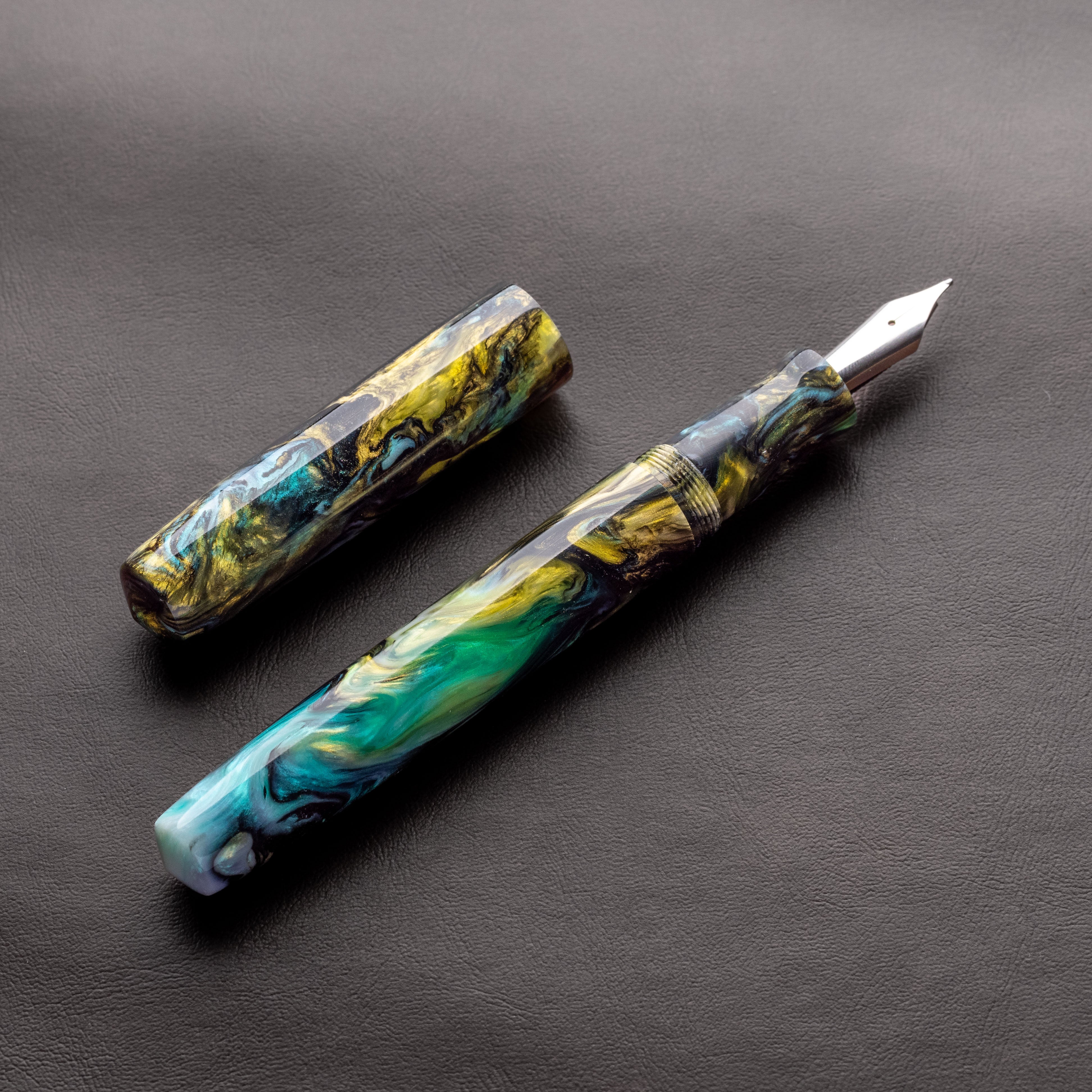 Fountain Pen - Bock #6 - 15 mm - Turnt' Pen Co. Ocarina Abalone