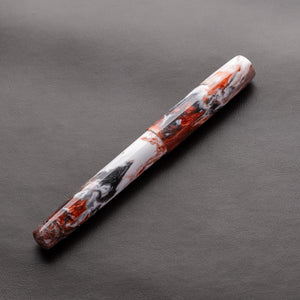 Fountain Pen - Bock #6 - 13 mm - In-house red white and black
