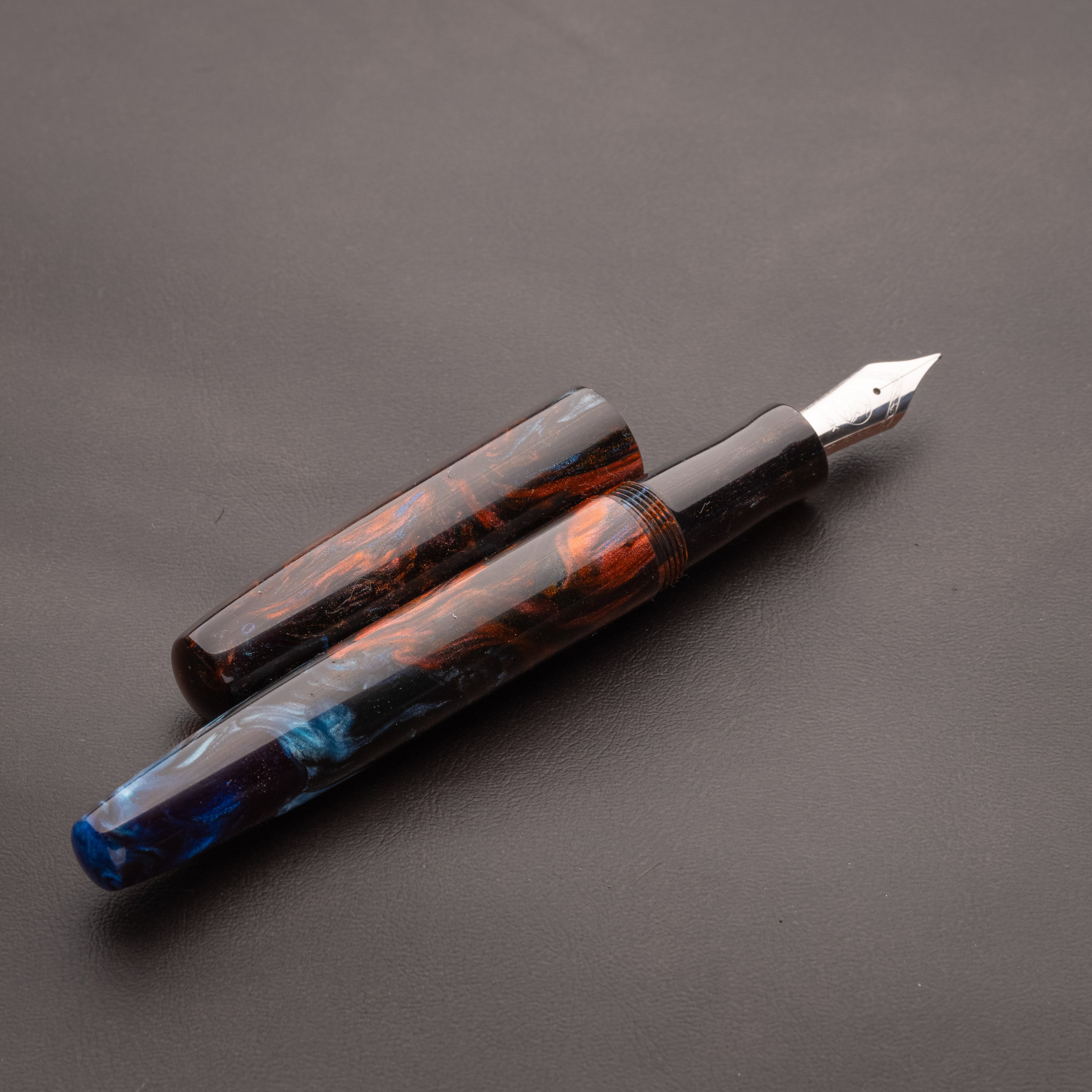 Fountain Pen - Bock #6 - 14 mm - In-house 'Magma and Ice'