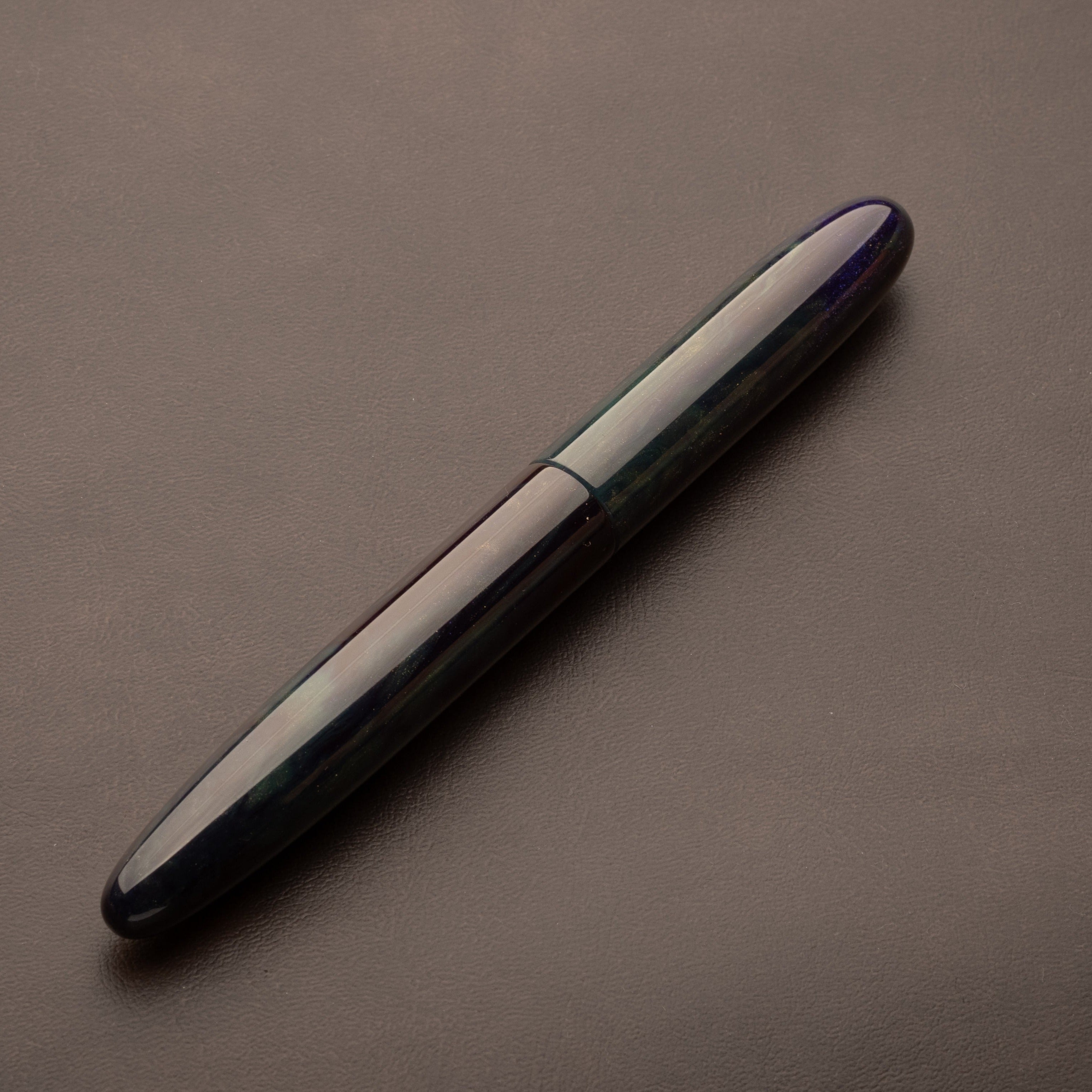 Fountain Pen - Bock #6 - 13 mm - In-house with purple and goldish green