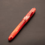 Load image into Gallery viewer, Fountain Pen - Bock #6 - 13 mm - In-house cast with orange, white and red
