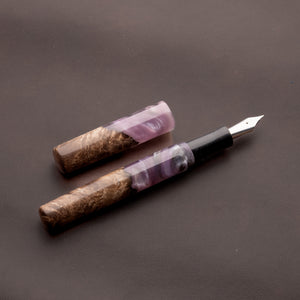 Fountain Pen - Bock #6 - 14 mm - Walnut Wood Hybrid & Ebonite