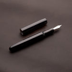Load image into Gallery viewer, Fountain Pen - Bock #6 - 13 mm - In-house Black &amp; Hollow Glitters
