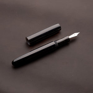 Fountain Pen - Bock #6 - 13 mm - In-house Black & Hollow Glitters