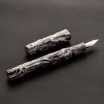 Load image into Gallery viewer, Fountain Pen - Bock #6 - 14 mm - DiamondCast Silver Run with Nickel Silver Accents
