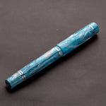 Load image into Gallery viewer, Fountain Pen - Bock #6 - 14 mm - DiamondCast Silver Lake with Silver Accents
