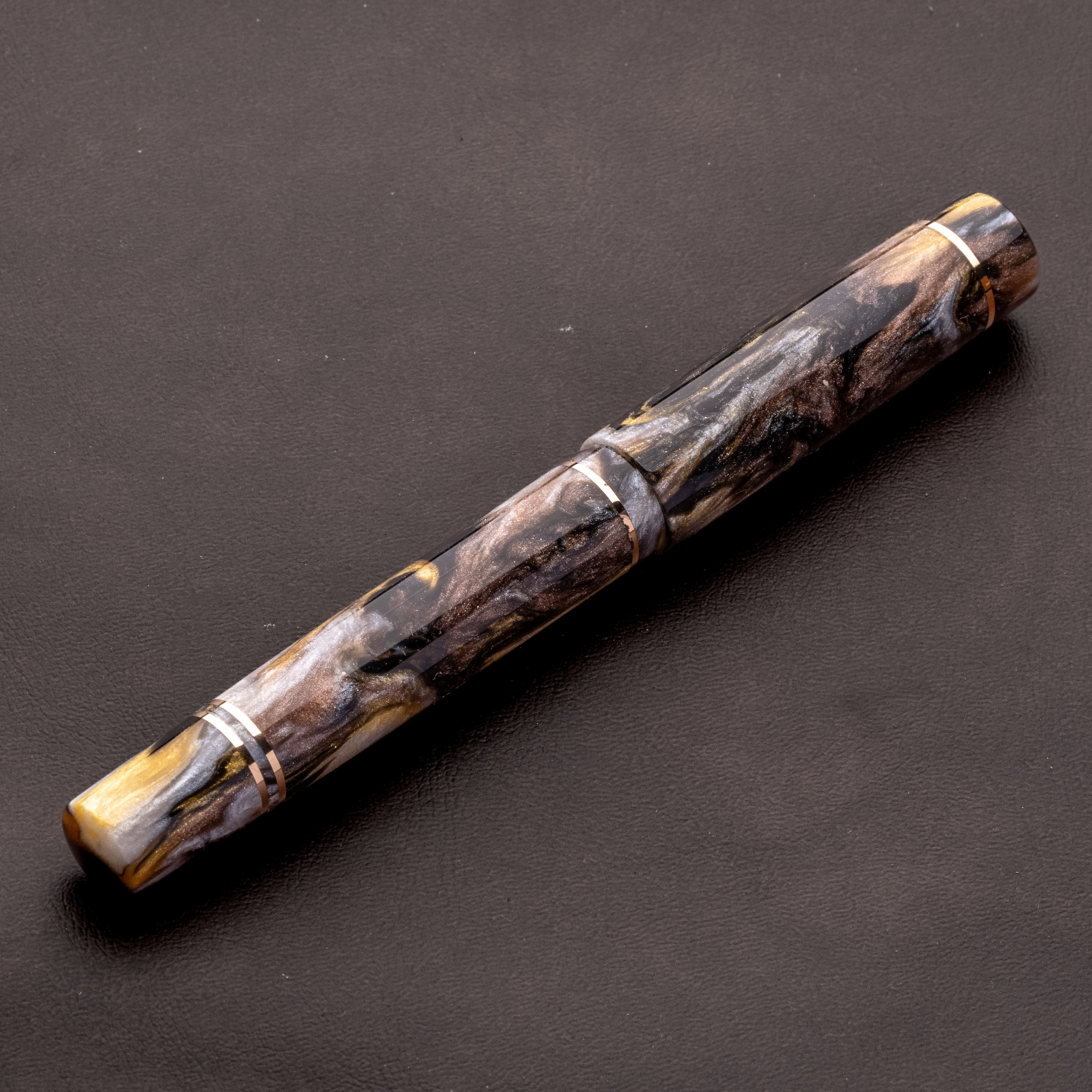 Fountain Pen - Bock #6 - 14 mm - DiamondCast Metallurgy with Bronze Accents