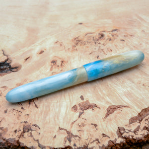 Fountain Pen - Jowo #6 - 13 mm - In-house material with pastel blue and gold