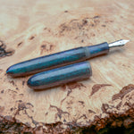 Load image into Gallery viewer, Fountain Pen - Bock #6 - 13 mm - In-house &quot; Pavlov&quot; material, purple to green
