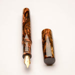 Load image into Gallery viewer, Fountain Pen - JoWo #6 - 13 mm - In-house material with brown, gold, copper and rose gold
