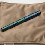 Load image into Gallery viewer, Fountain Pen - Bock #6 - 13 mm - In-house deep ocean blue/green material
