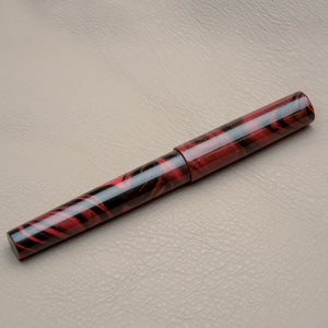 Fountain Pen - JoWo #6 - 13 mm - Black and Red Nikko ebonite