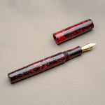 Load image into Gallery viewer, Fountain Pen - JoWo #6 - 13 mm - Turners Warehouse alumilite cast with black, red and copper
