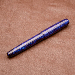 Fountain Pen - Bock #6 - 14 mm - In-house "Pavlov" material, purple to dark blue