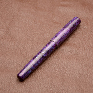 Fountain Pen - Bock #6 - 14 mm - In-house "Pavlov" material, purple to bluegreen