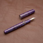 Load image into Gallery viewer, Fountain Pen - Bock #6 - 14 mm - In-house &quot;Pavlov&quot; material, purple to bluegreen
