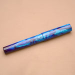 Load image into Gallery viewer, Fountain Pen - Bock #6 - 13 mm - In house cast with multiple blues and real gold flakes
