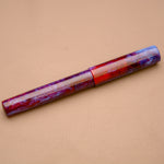 Load image into Gallery viewer, Fountain Pen - Bock #6 - 13 mm - In house cast with reds, purple and blue with glitters

