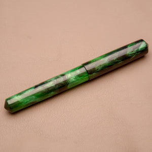 Fountain Pen - Bock #6 - 13 mm - In house cast with green and black
