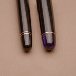 Load image into Gallery viewer, Fountain Pen - Bock #6 - 13 mm - Black acrylic with purplish finial
