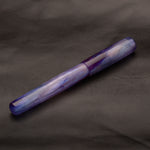 Load image into Gallery viewer, Fountain Pen - Bock #6 - 13 mm - In-house cast with different hues of purple, interference blue and interference purple purple
