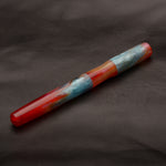 Load image into Gallery viewer, Fountain Pen - Bock #6 - 12 mm - Amazona - In-house blue, red and orange
