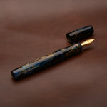 Load image into Gallery viewer, Fountain Pen - Bock #6 - 12 mm - Amazona - Blue and Gold
