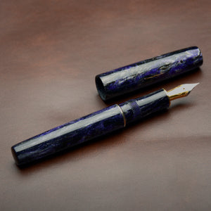 Fountain Pen - Bock #6 - 14 mm - DiamondCast Carolina Violet with Nickel Silver and Brass details