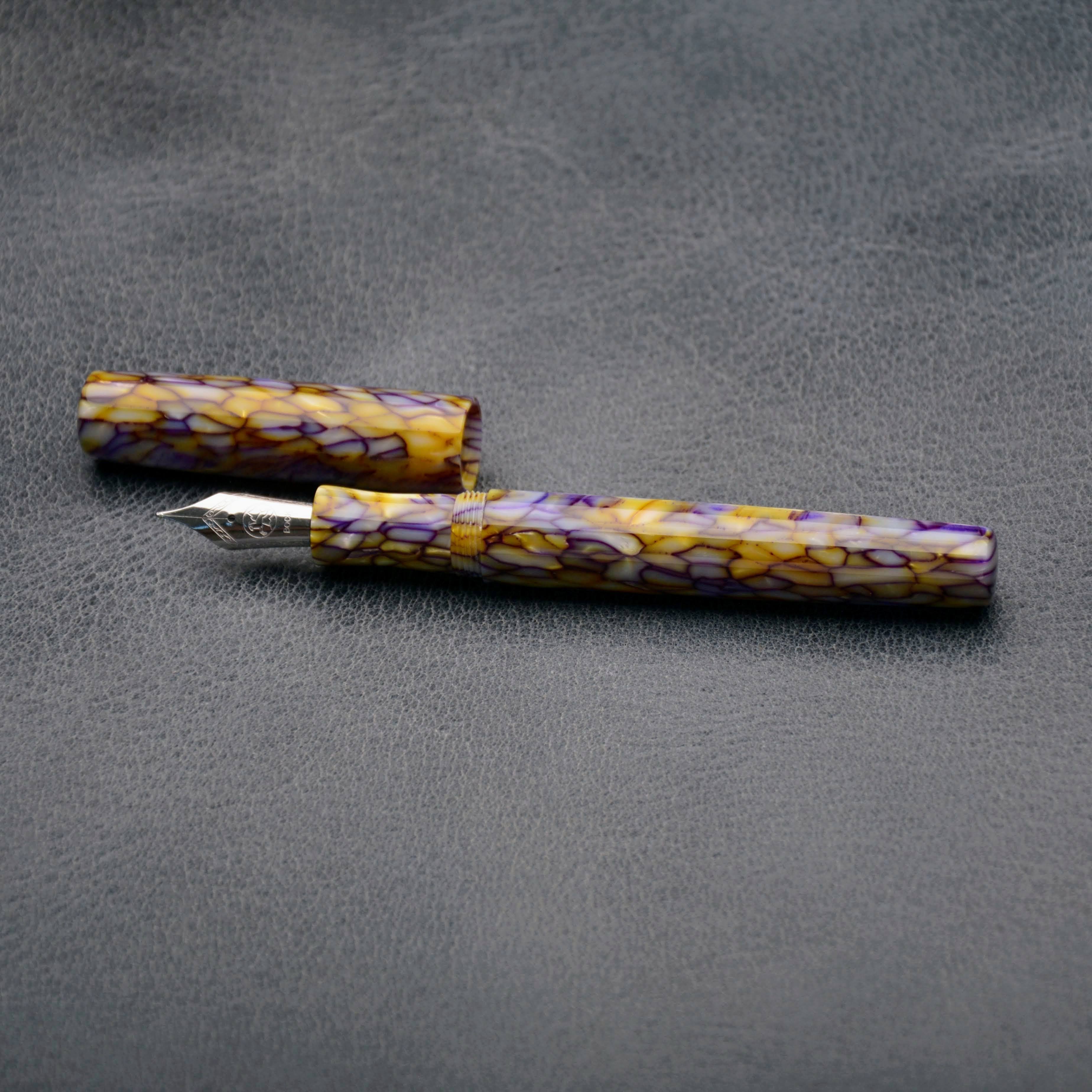 Fountain Pen - Bock #6 - 13 mm - Yellow Tiffany Casein