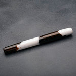 Load image into Gallery viewer, Fountain Pen - Bock #6 - 14 mm - In house cast with orange, dark browns and white
