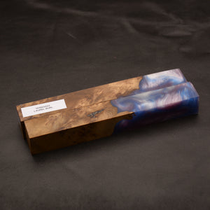 Hybrid Wood - Laurel Burl with Blue, Purple and White resin