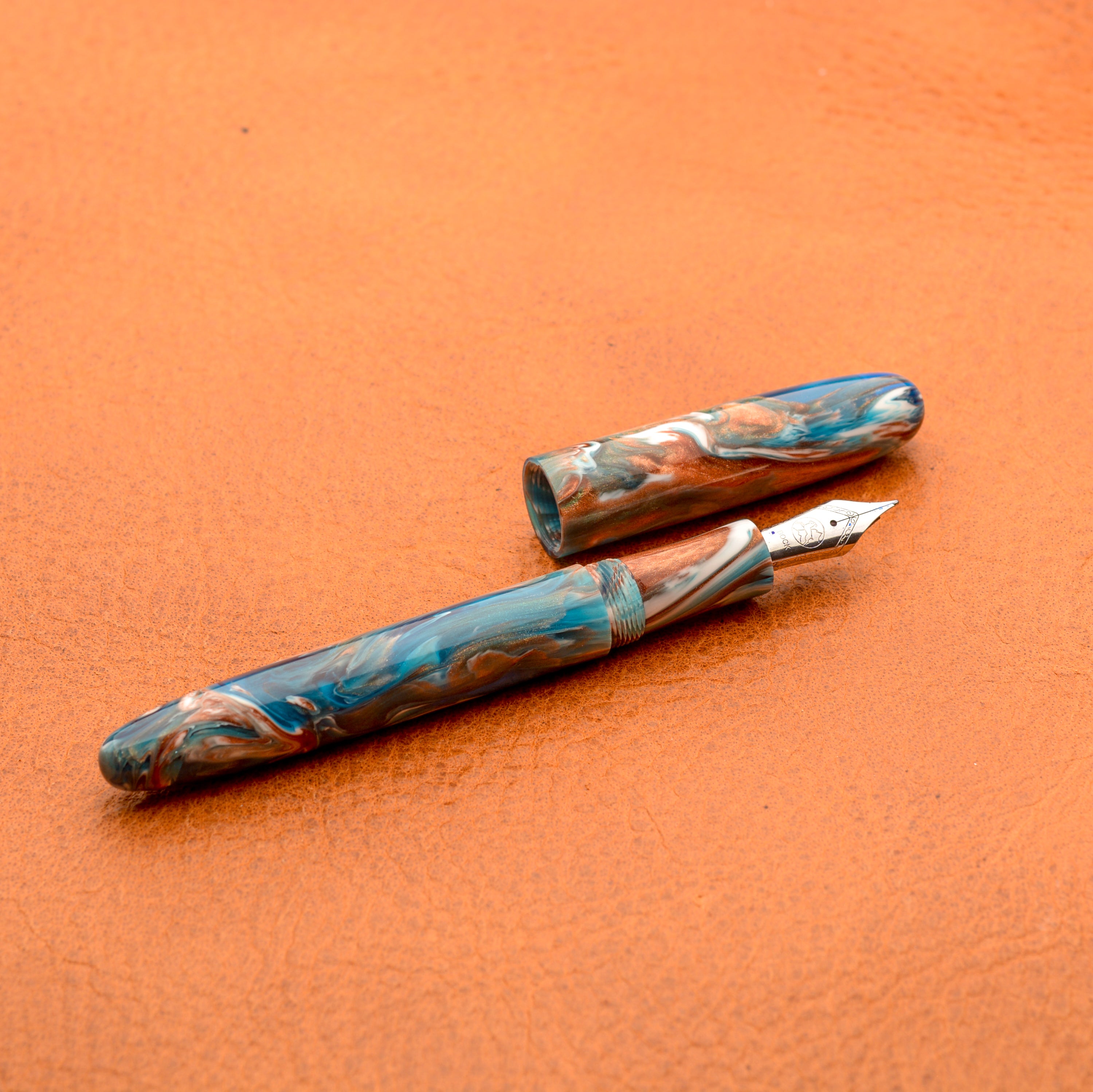 Fountain Pen - Bock #6 - 13 mm - Turnt Pen Co. Greek isle