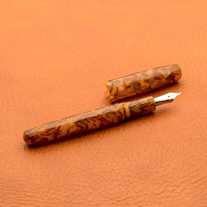 Fountain Pen - Bock #6 - 13 mm - Yellow Abalone Cellulose Acetate