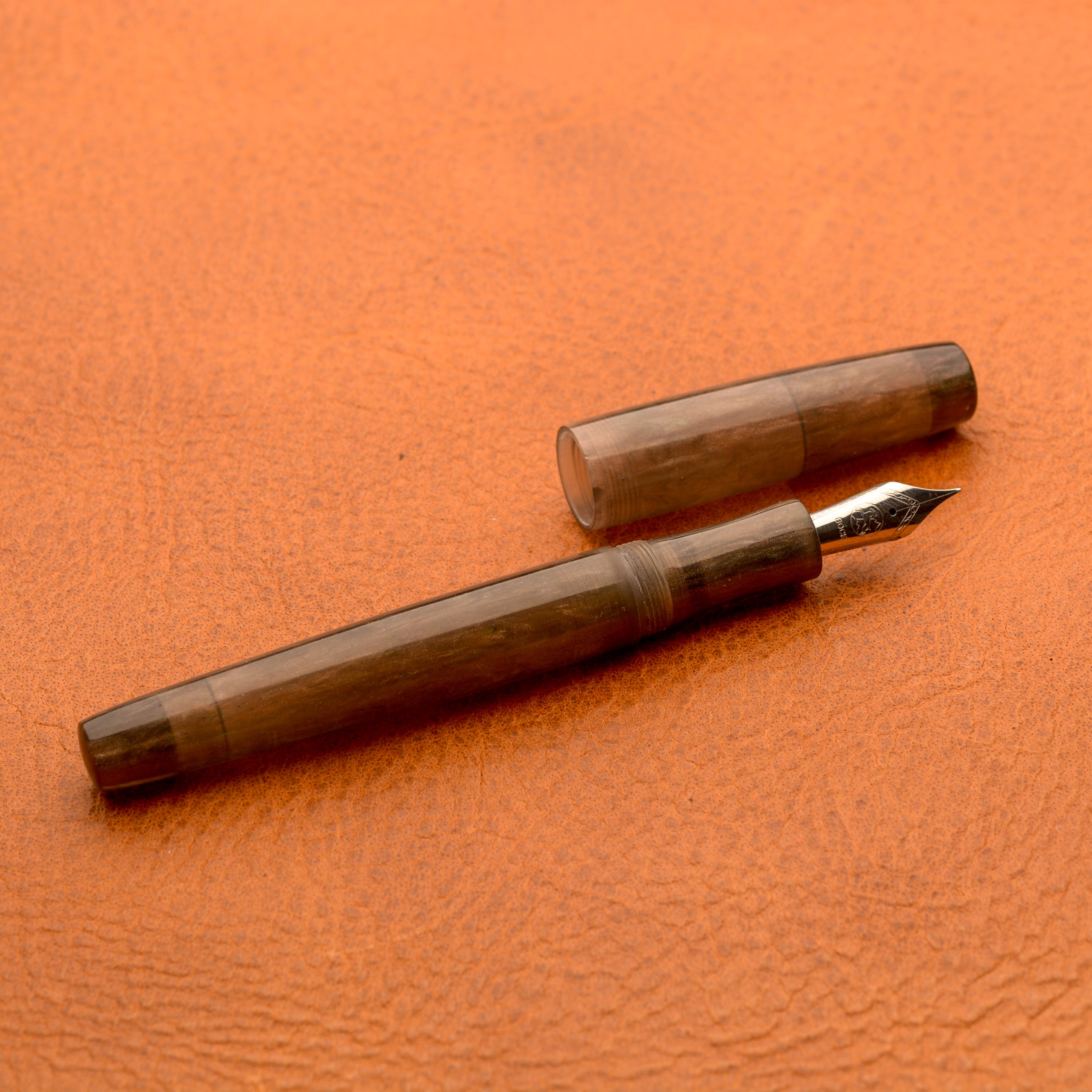 Fountain Pen - Bock #6 - 14 mm - In-house semitransparent grey
