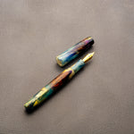 Load image into Gallery viewer, Fountain Pen - Bock #6 - 13 mm - In-house blue, gold and purplebrown (2)
