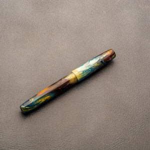 Fountain Pen - Bock #6 - 13 mm - In-house blue, gold and purplebrown (2)