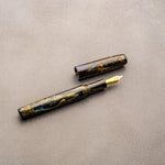 Load image into Gallery viewer, Fountain Pen - Bock #6 - 13 mm - In-house blue, black and gold
