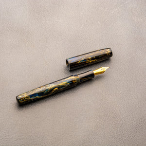 Fountain Pen - Bock #6 - 13 mm - In-house blue, black and gold