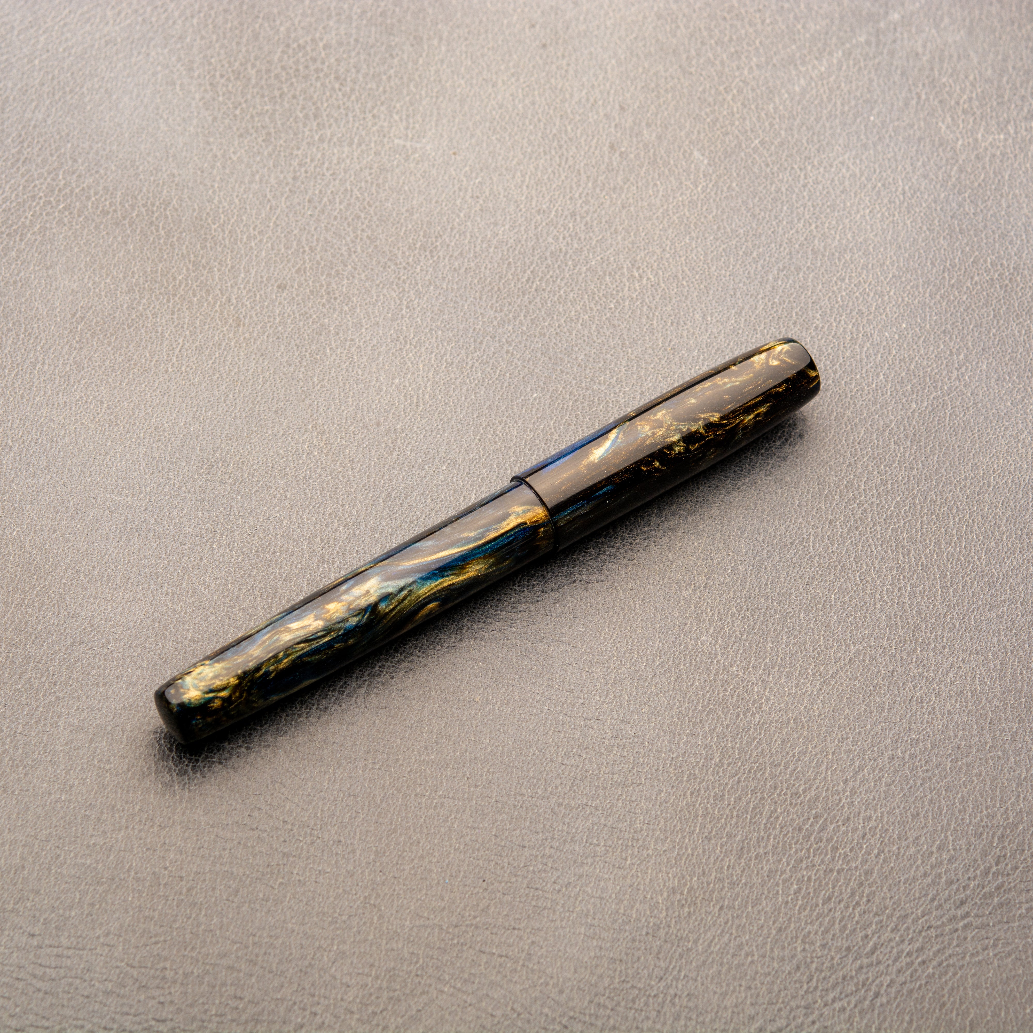 Fountain Pen - Bock #6 - 13 mm - In-house blue, black and gold