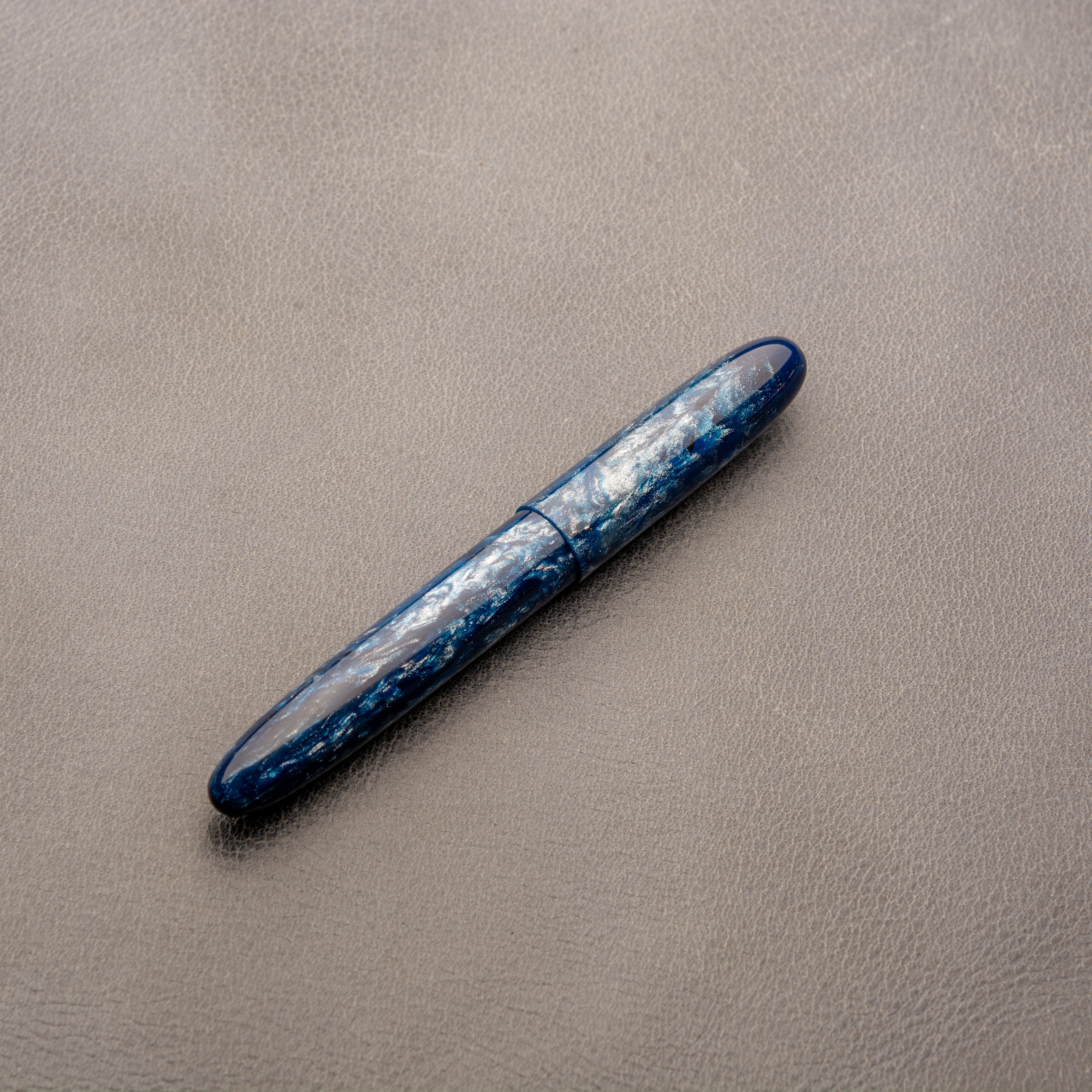 Fountain Pen - Bock #6 - 13 mm - In-house blue and silver