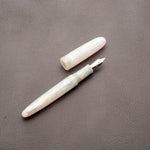 Load image into Gallery viewer, Fountain Pen - Bock #6 - 13 mm - In-house &quot;Pavlov&quot; pearl to bluegreen and red
