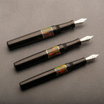 Load image into Gallery viewer, Fountain Pen - Bock #6 - 12 mm - Lab grown opal and Black Ebonite
