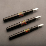 Load image into Gallery viewer, Fountain Pen - Bock #6 - 14 mm - Lab grown opal and Black Ebonite
