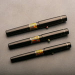 Load image into Gallery viewer, Fountain Pen - Bock #6 - 14 mm - Lab grown opal and Black Ebonite
