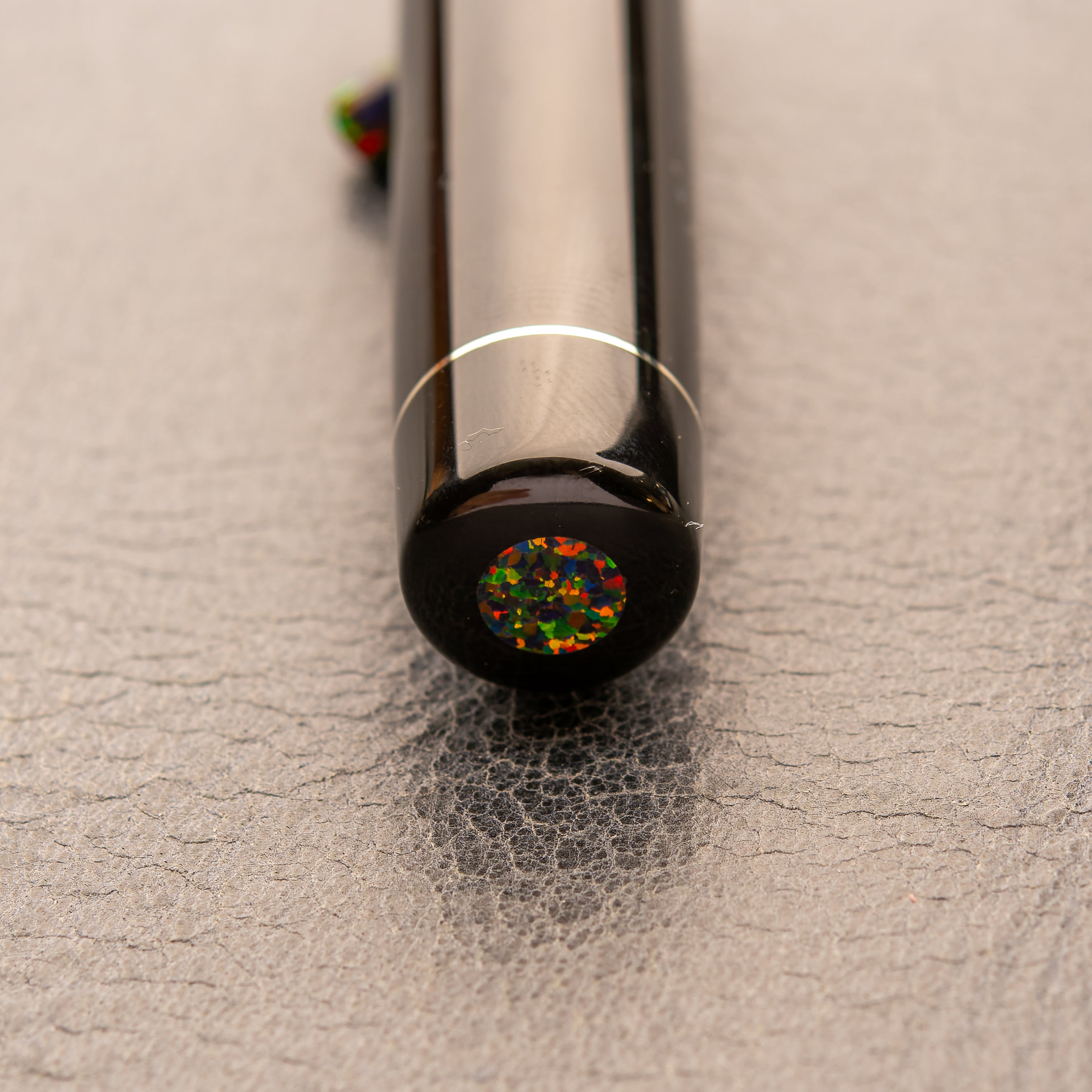 Fountain Pen - Bock #6 - 12 mm - Lab grown opal and Black Ebonite